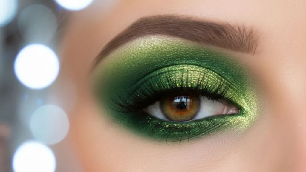 Green Smokey Eye with Metallic Finish