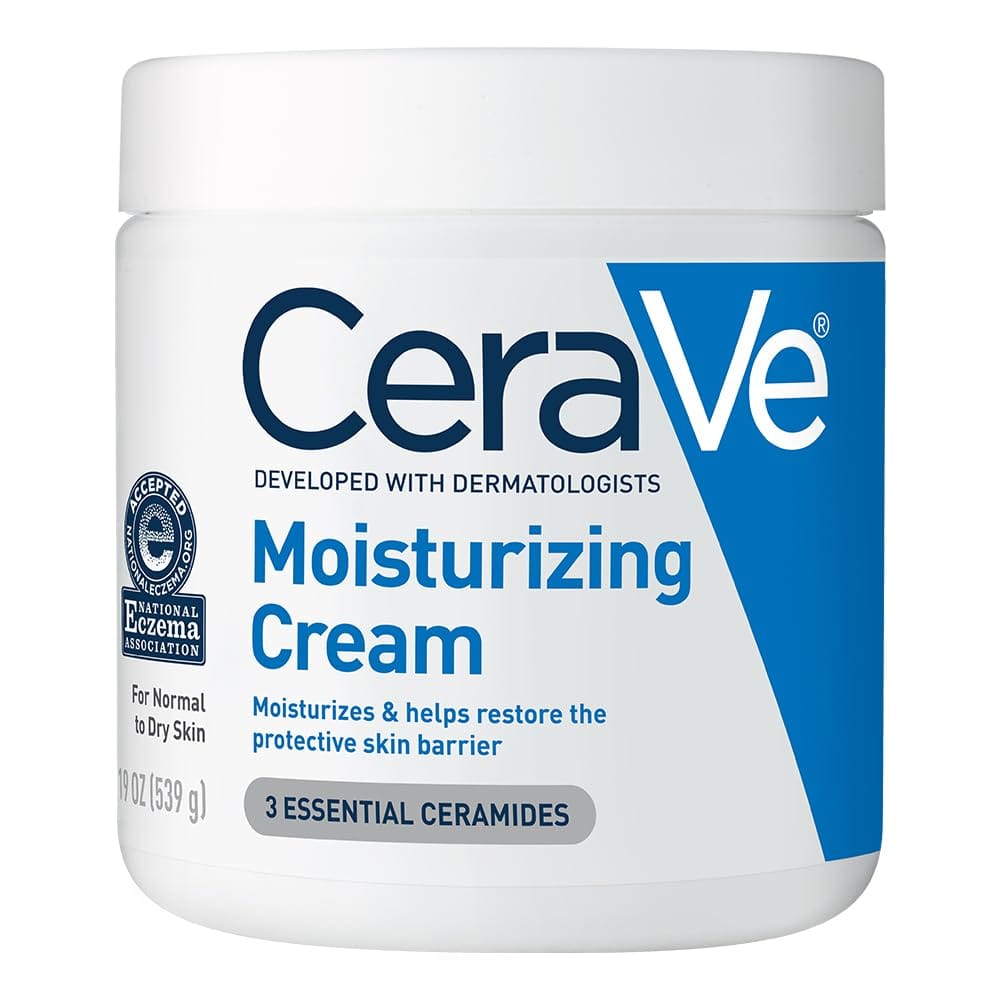 Best Overall: CeraVe Moisturizing Cream - Dermatologist-developed formula with essential ceramides