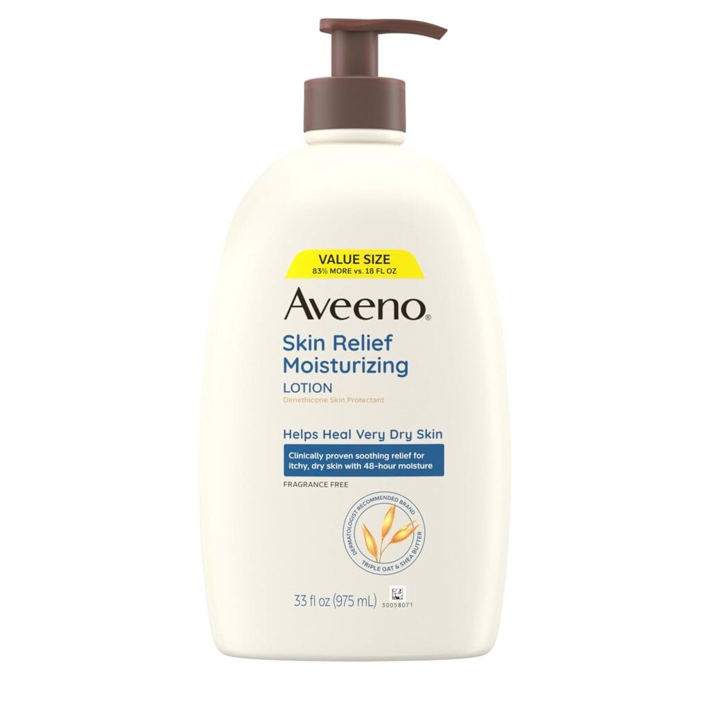 Best for Sensitive Skin: Aveeno Skin Relief Moisturizing Lotion - Gentle, fragrance-free oat formula